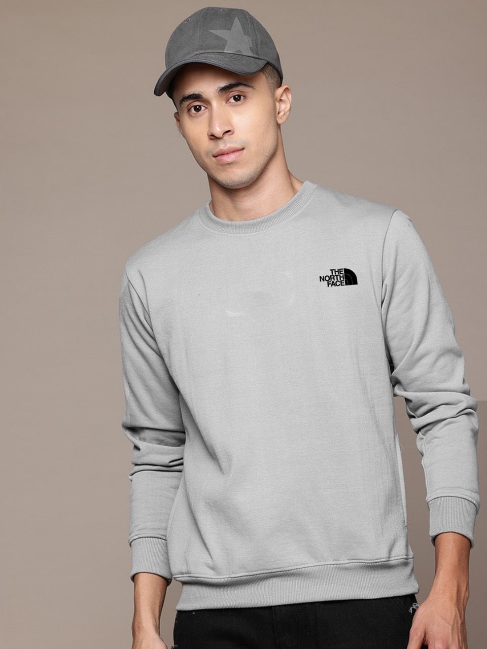 N-FACE Cotton Fleece SweatShirt HGrey